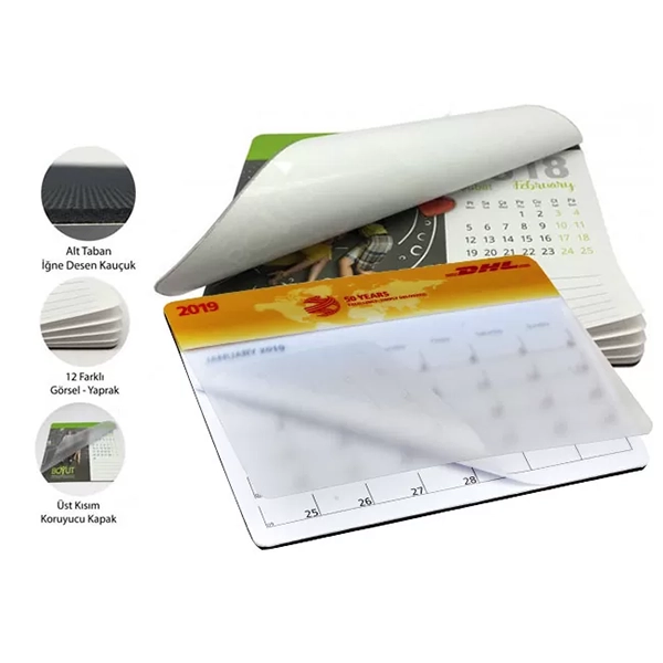 Takvimli 12 Sayfa Mouse pad 18x22 cm