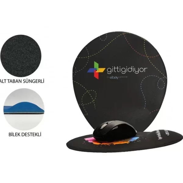 Bilekli Bez Mouse pad Elips
