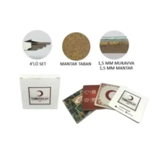 Mantar Bardak Altlığı 4lü set