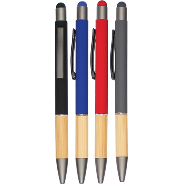 Metal Rubber Tükenmez Bambulu Metal Kalem