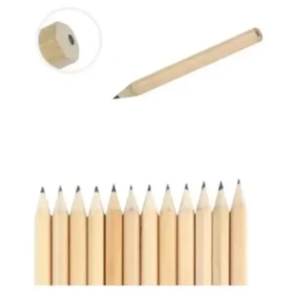 Kısa Naturel Kurşun Kalem
