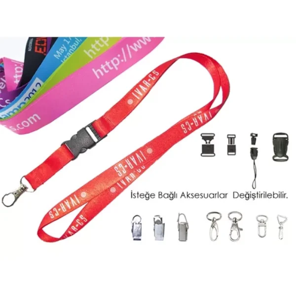 Lanyard 20mm Tek Toka Aparatlı