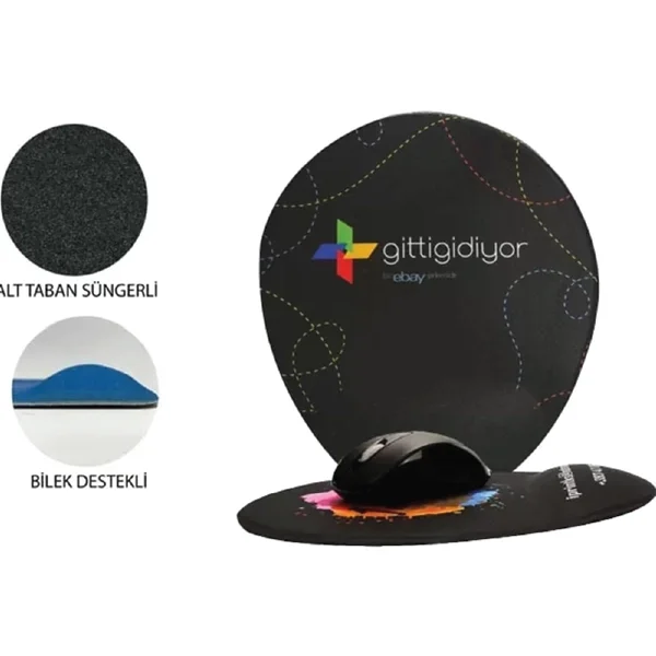 Bilekli Bez Mouse pad Elips