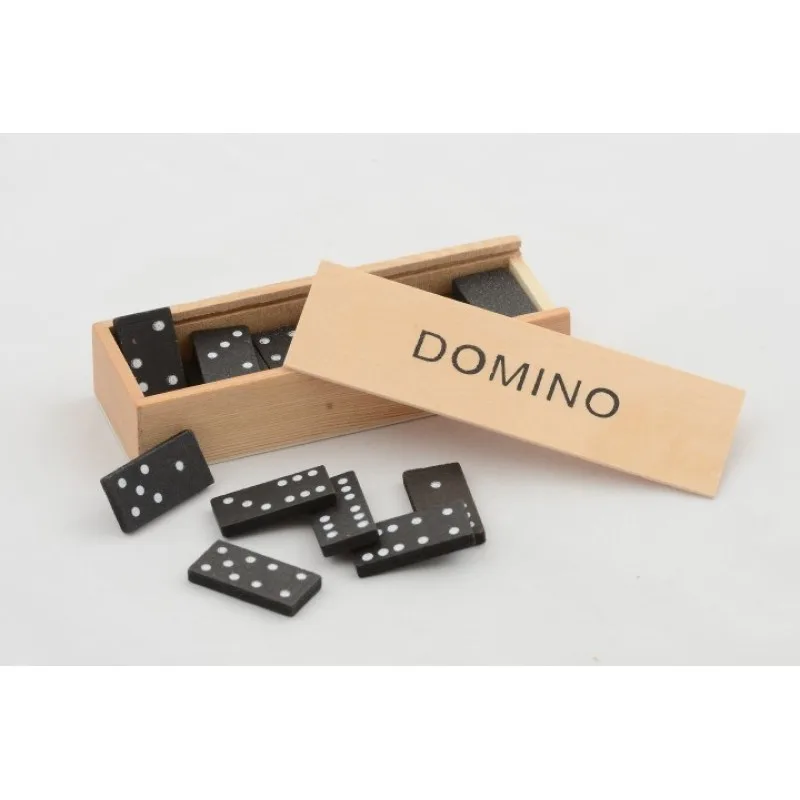 Ahşap Kutulu Domino Oyunu - MS 224 1 Logo Baskılı domino oyunları