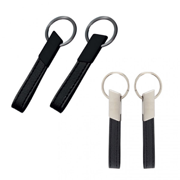 Çift Taraflı Metal Suni̇ Deri̇ Anahtarlık  –  ANH 2411