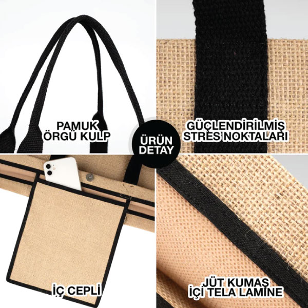Jüt Plaj Çanta - JTC 4531 5 Jüt Plaj Çanta - JTC 4531 - Görsel 5