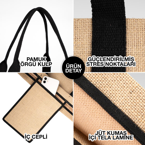 Jüt Plaj Çanta - JTC 3540 8 Jüt Plaj Çanta - JTC 3540 - Görsel 8