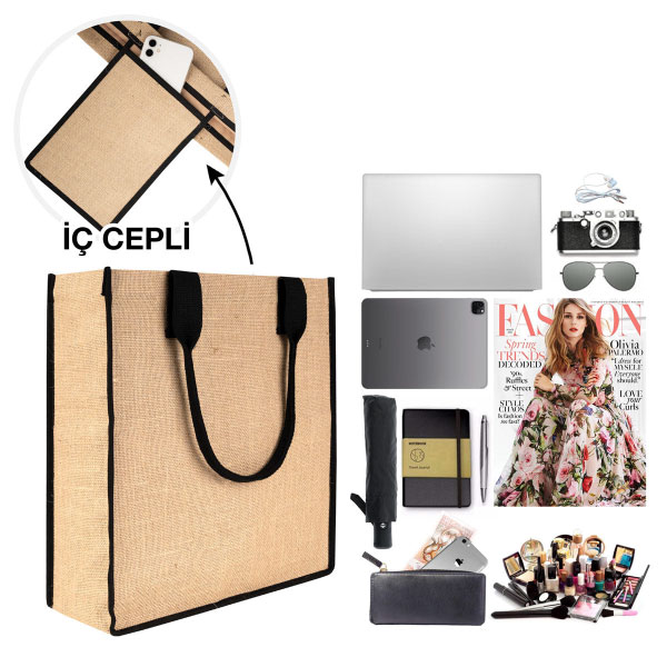 Jüt Plaj Çanta - JTC 3540 10 Jüt Plaj Çanta - JTC 3540 - Görsel 10