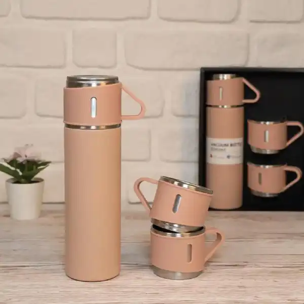 3-Piece Thermos Set – 500 ml Flask with 3 Cups TM 8139 3 3-Piece Thermos Set – 500 ml Flask with 3 Cups TM 8139 - Image 3