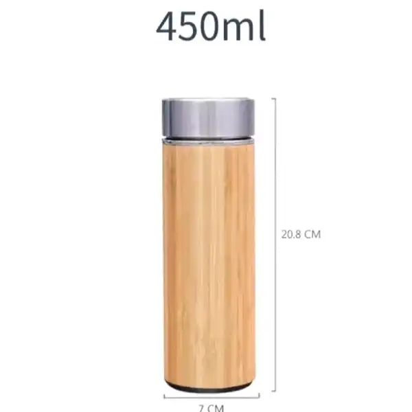 Ahşap Kaplama Termos 450 ML TM 8154 2 Ahşap Kaplama Termos 450 ML TM 8154 - Görsel 2