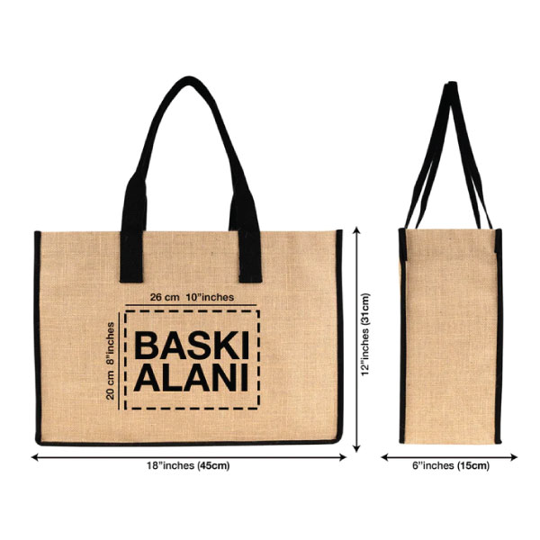 Jüt Plaj Çantası 35x40 cm- JTC 3540 7 Jüt Plaj Çantası 35x40 cm- JTC 3540 - Görsel 7